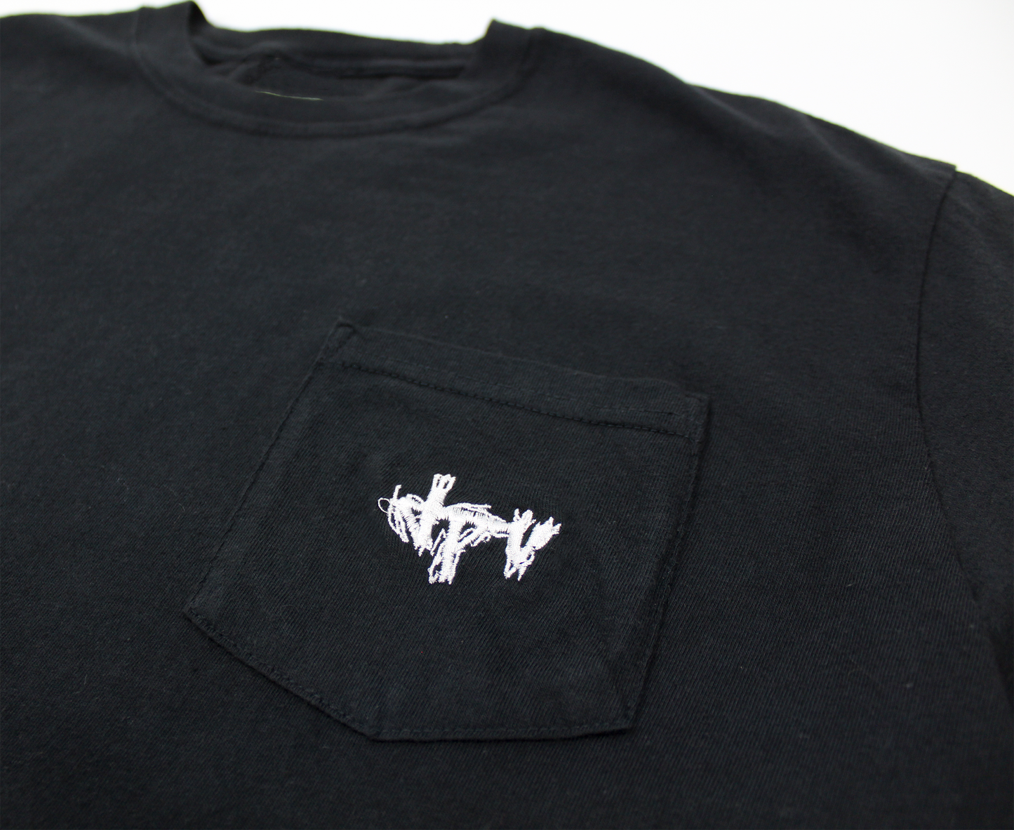 SCRIBBLE LOGO POCKET TEE (BLACK)