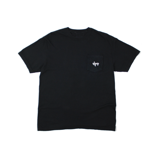 SCRIBBLE LOGO POCKET TEE (BLACK)