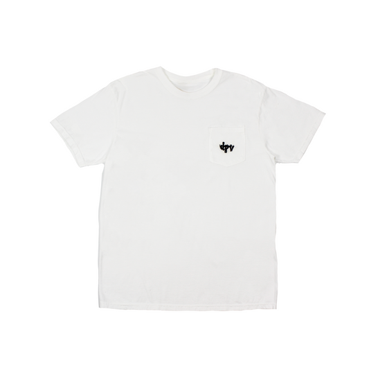 SCRIBBLE LOGO POCKET TEE (WHITE)